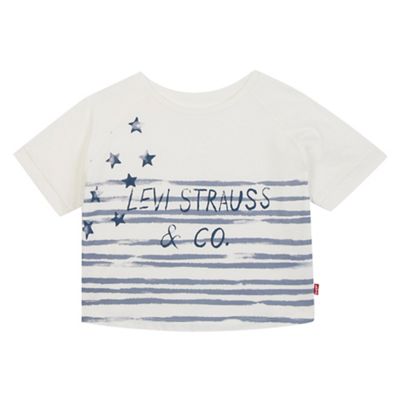 Levi's Girls' white stars and stripes logo print t-shirt